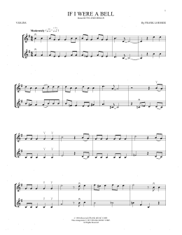 page one of If I Were A Bell (Violin Duet)