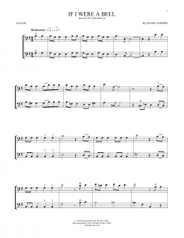 page one of If I Were A Bell (Cello Duet)