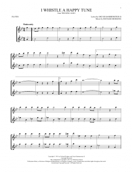 page one of I Whistle A Happy Tune (Flute Duet)