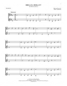 page one of Hello, Dolly! (Trumpet Duet)