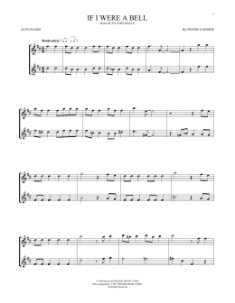 page one of If I Were A Bell (Alto Sax Duet)