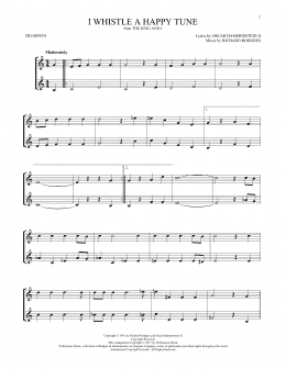 page one of I Whistle A Happy Tune (Trumpet Duet)