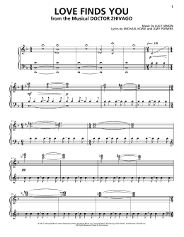 page one of Love Finds You (Piano & Vocal)