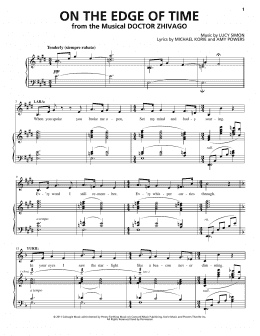 page one of On The Edge Of Time (Piano & Vocal)