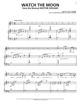 page one of Watch The Moon (Piano & Vocal)