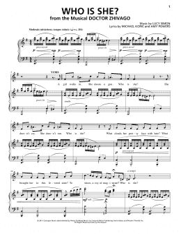 page one of Who Is She? (Piano & Vocal)