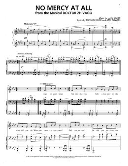 page one of No Mercy At All (from Doctor Zhivago: The Broadway Musical) (Piano & Vocal)
