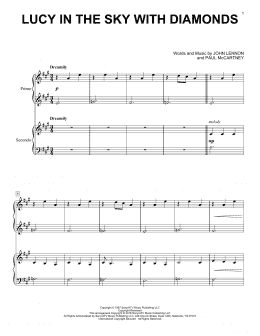 page one of Lucy In The Sky With Diamonds (Piano Duet)