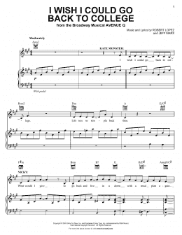 page one of I Wish I Could Go Back To College (Piano & Vocal)