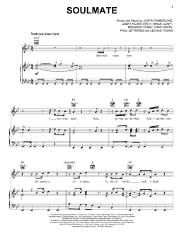 page one of SoulMate (Piano, Vocal & Guitar Chords (Right-Hand Melody))