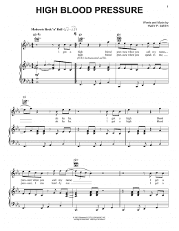 page one of High Blood Pressure (Piano, Vocal & Guitar Chords (Right-Hand Melody))