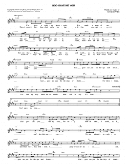page one of God Gave Me You (Lead Sheet / Fake Book)
