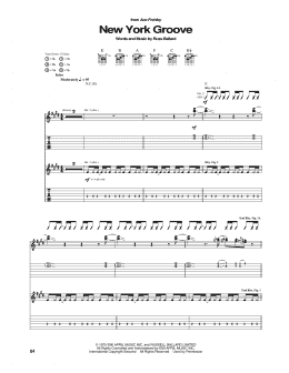 page one of New York Groove (Guitar Tab)