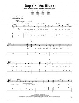 page one of Boppin' The Blues (Easy Guitar Tab)
