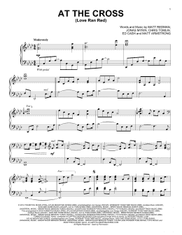 page one of At The Cross (Love Ran Red) (Piano Solo)