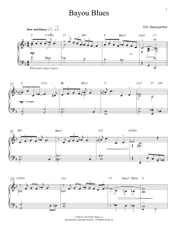 page one of Bayou Blues (Educational Piano)