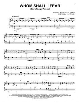 page one of Whom Shall I Fear (God Of Angel Armies) (Piano Solo)