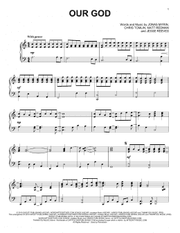 page one of Our God (Piano Solo)