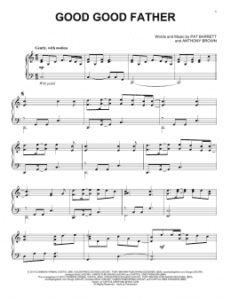 page one of Good Good Father (Piano Solo)