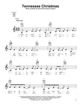 page one of Tennessee Christmas (Ukulele)