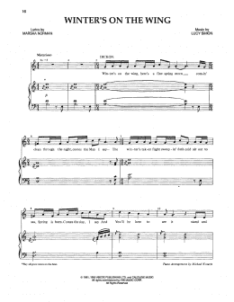 page one of Winter's On The Wing (Piano & Vocal)