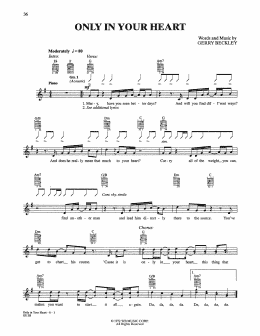 page one of Only In Your Heart (Guitar Tab)