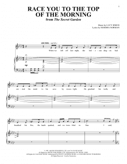 page one of Race You To The Top Of The Morning (Piano & Vocal)