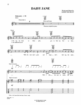 page one of Daisy Jane (Guitar Tab)