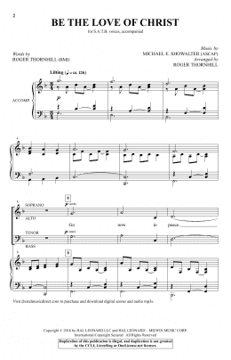 page one of Be The Love Of Christ (SATB Choir)