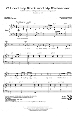 page one of O Lord, My Rock And My Redeemer (SATB Choir)