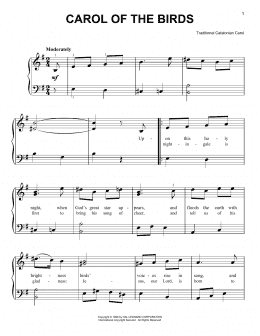 page one of Carol Of The Birds (Very Easy Piano)