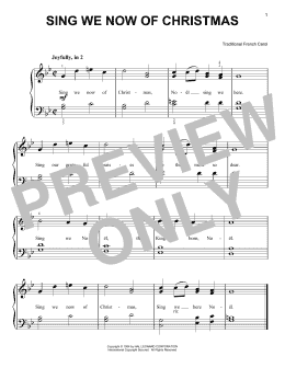 page one of Sing We Now Of Christmas (Very Easy Piano)