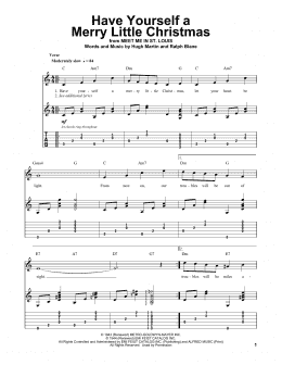 page one of Have Yourself A Merry Little Christmas (Guitar Tab (Single Guitar))