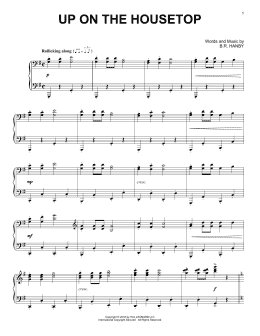 page one of Up On The Housetop [Jazz version] (Piano Solo)