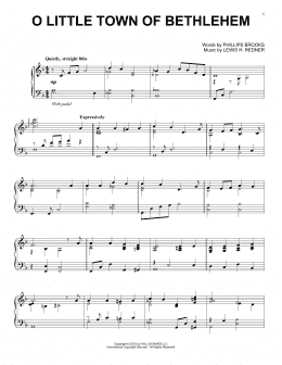 page one of O Little Town Of Bethlehem [Jazz version] (Piano Solo)