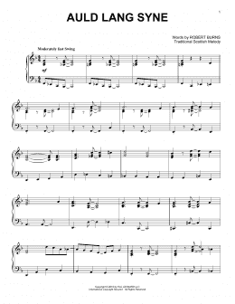 page one of Auld Lang Syne [Jazz version] (Piano Solo)
