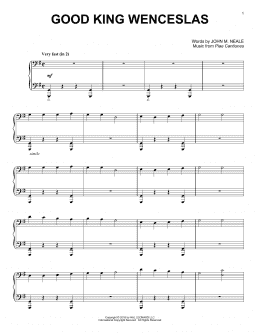 page one of Good King Wenceslas [Jazz version] (Piano Solo)