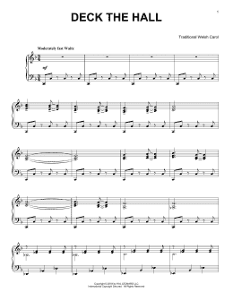 page one of Deck The Hall [Jazz version] (Piano Solo)