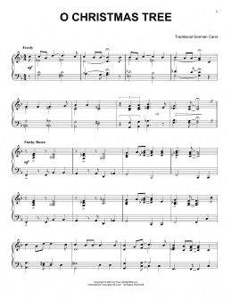 page one of O Christmas Tree [Jazz version] (Piano Solo)