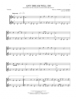 page one of Any Dream Will Do (Violin Duet)