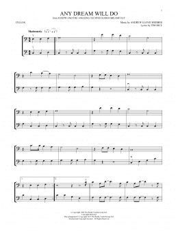 page one of Any Dream Will Do (Cello Duet)