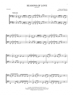page one of Seasons Of Love (from Rent) (Cello Duet)