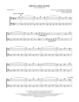 page one of Bring Him Home (Trombone Duet)