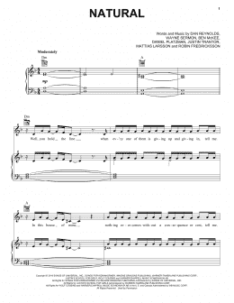 page one of Natural (Piano, Vocal & Guitar Chords (Right-Hand Melody))
