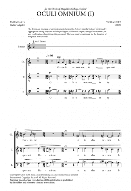 page one of Oculi Omnium (For Men's Voices and Drone) (2-Part Choir)