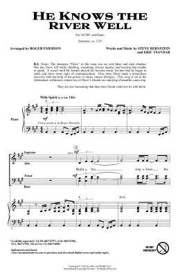 page one of He Knows The River Well (SATB Choir)