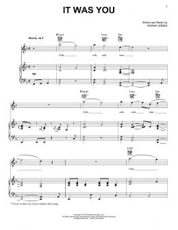 page one of It Was You (Piano, Vocal & Guitar Chords (Right-Hand Melody))