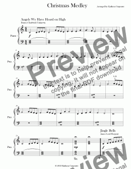 page one of "Christmas Medley"