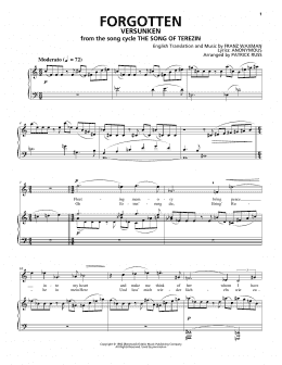 page one of Forgotten (Versunken) (Piano & Vocal)