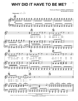 page one of Why Did It Have To Be Me? (from Mamma Mia! Here We Go Again) (Piano, Vocal & Guitar Chords (Right-Hand Melody))